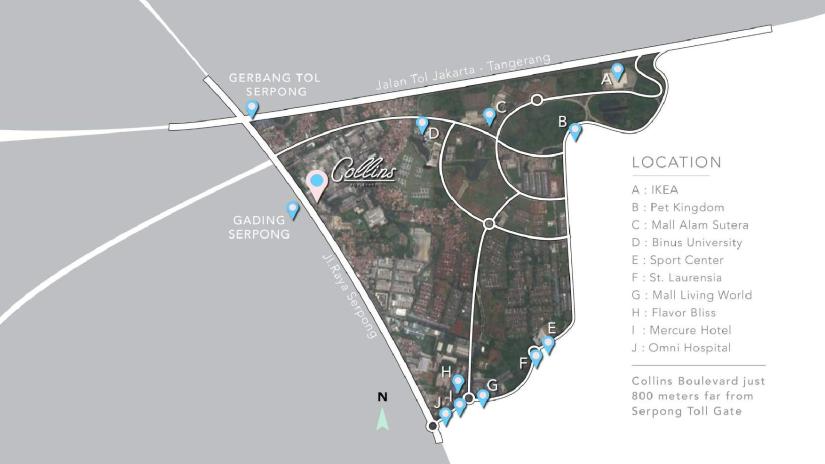 lokasi collins boulevard