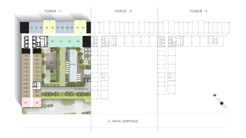 Tipe unit collins apartemen